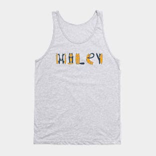 Miley | Girl Name | Cat Lover | Cat Illustration Tank Top